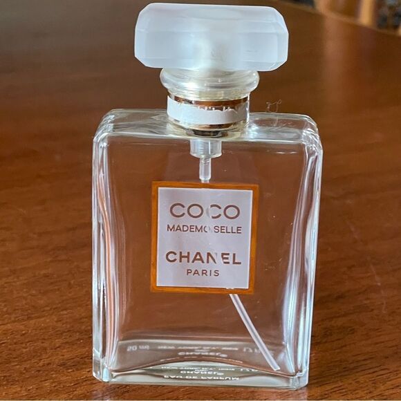 CHANEL Coco Mademoiselle Empty Fragrance Bottle with Gold Accents - Picture 1 of 9
